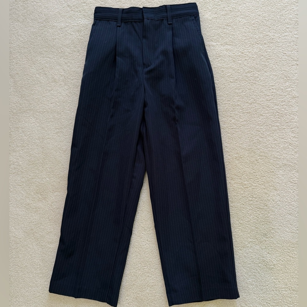 Calvin Klein WPL06734 Navy Blue Stripe Suit Dress Pants Boy’s Size 7 REG